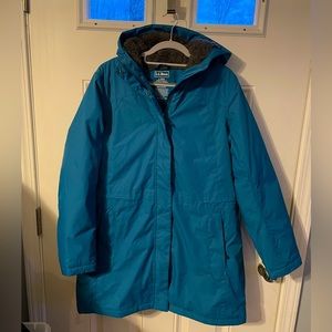 LLBean Women’s Large teal jacket